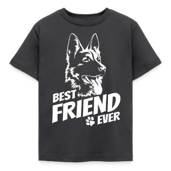 Berger allemand - meilleur ami - propriétaire de chien - T-shirt Enfant - charbon - Devant - AI Model Kid Female (0cm)