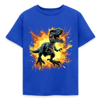 Velociraptor - Kids' T-Shirt - royal blue - Front - AI Model Kid Female (0cm)