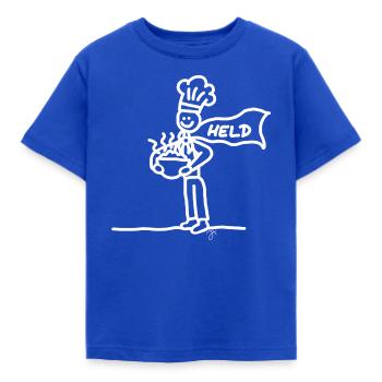 Helfer Held Mittagsdienst weiß - Kinder T-Shirt - Royalblau - Vorne - AI Model Kid Female (0cm)