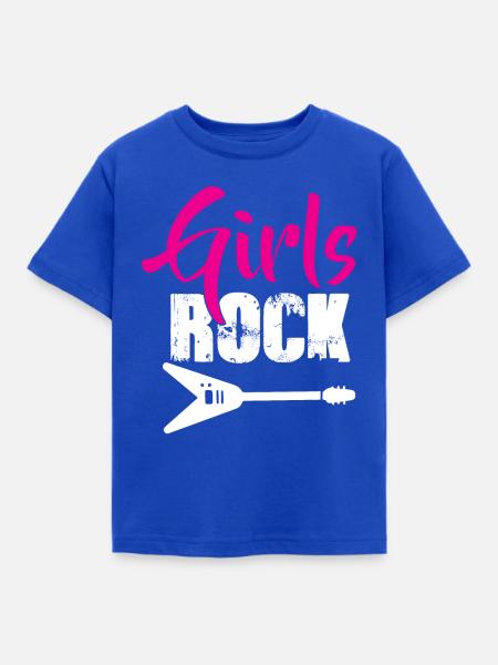 Rock Musik - Kinder T-Shirt - Royalblau