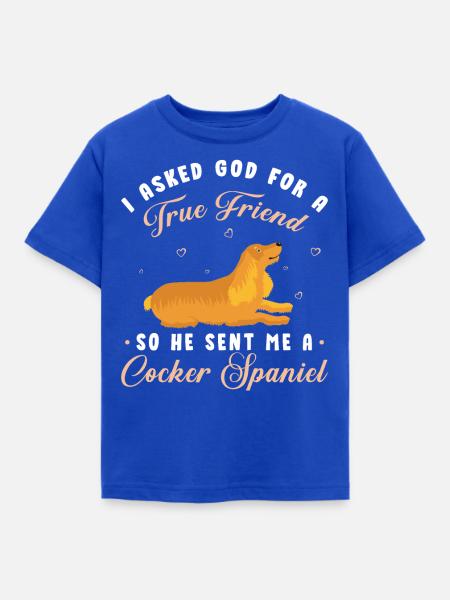Cocker Spaniel - Kinder T-Shirt - Royalblau