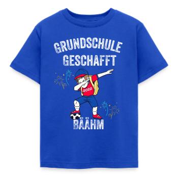Grundschüler Fußballer Abgänger Grundschule - Kinder T-Shirt - Royalblau - Vorne - AI Model Kid Female (0cm)