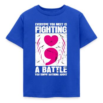 Santé mentale Dépression Motivation Anxiété Rêve - T-shirt Enfant - bleu royal - Devant - AI Model Kid Female (0cm)