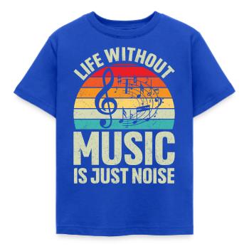 Musik & Noten - Kinder T-Shirt - Royalblau - Vorne - AI Model Kid Female (0cm)