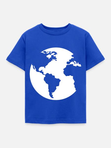 Erde Blauer Planet - Kinder T-Shirt - Royalblau