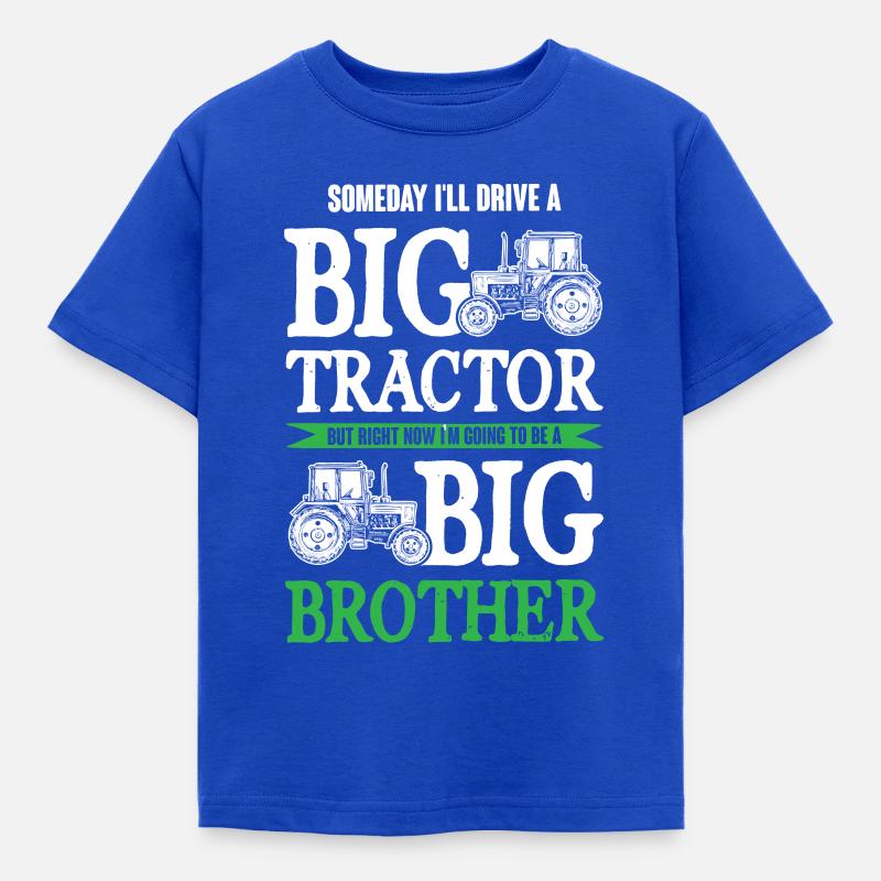 stor traktor storebror - T-skjorte for barn - kongeblå