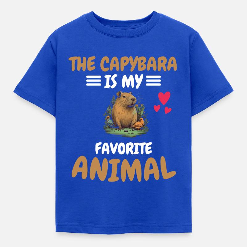 Suosikkieläin Capybara Animal Gift Capybara - Lasten t-paita - kuninkaallinen