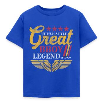 Urban Style Great Bboy Legend - Kinder T-Shirt - Royalblau - Vorne - AI Model Kid Female (0cm)