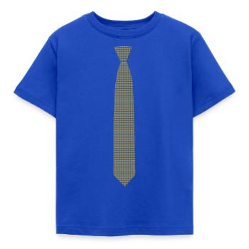 Muster Krawatte, Tie Shirt, T-Shirt mit Krawatte - Kinder T-Shirt - Royalblau - Vorne - AI Model Kid Female (0cm)