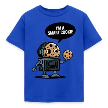 Smart Cookie Bot - Kinder T-Shirt - Royalblau - Vorne - AI Model Kid Female (0cm)