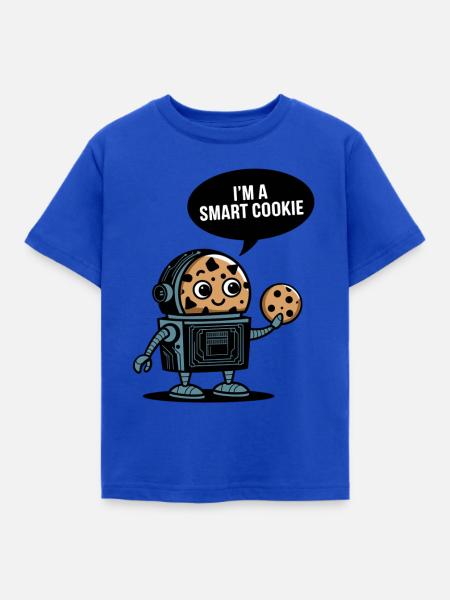 Smart Cookie Bot - Kinder T-Shirt - Royalblau