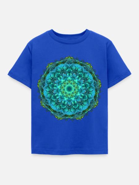 Water Mandala - Kinder T-Shirt - Royalblau