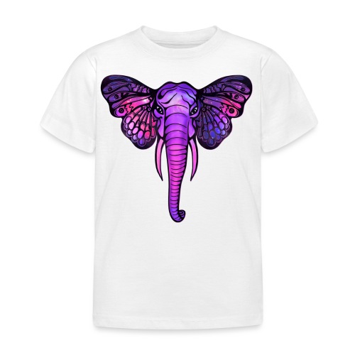 Space Elefant, Schmetterling Ohren, Afrika, Kosmos - Kinder T-Shirt