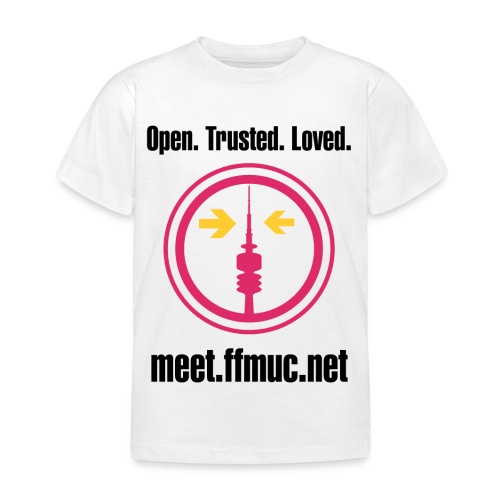 Freifunk Meet - Open-Trusted-Loved - Kinder T-Shirt