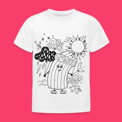 Rudi Regenbogen Wetter-Motiv zum Ausmalen - Kinder T-Shirt
