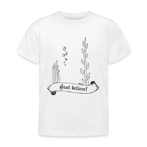 Just believe (Unsichtbarer Fisch) - Schwarz - Kinder T-Shirt