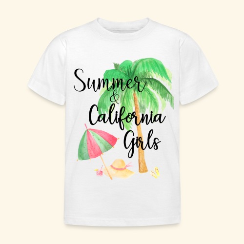 California Girl at Beach - Kinder T-Shirt
