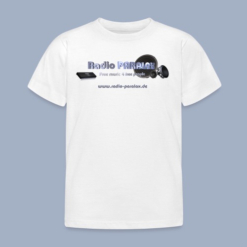 Radio PARALAX Facebook-Logo mit Webadresse - Kinder T-Shirt