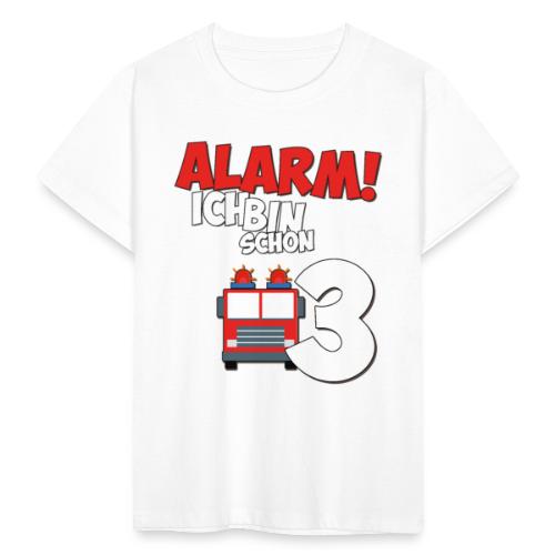 Feuerwehrauto 3. Geburtstag Jungen 3 Jahre - Kinder T-Shirt