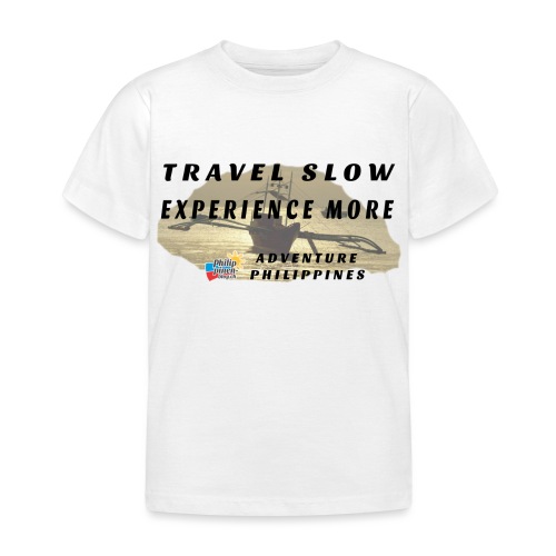 Travel slow Logo für helle Kleidung - Kinder T-Shirt