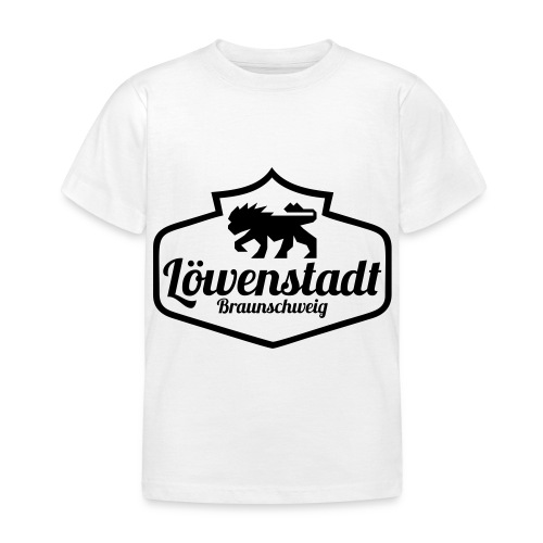 Löwenstadt Design 1 schwarz - Kinder T-Shirt