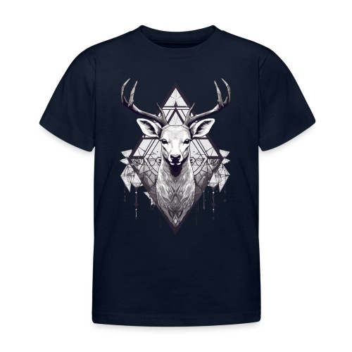 czarno-biały styl boho jelenia - Koszulka dziecięca