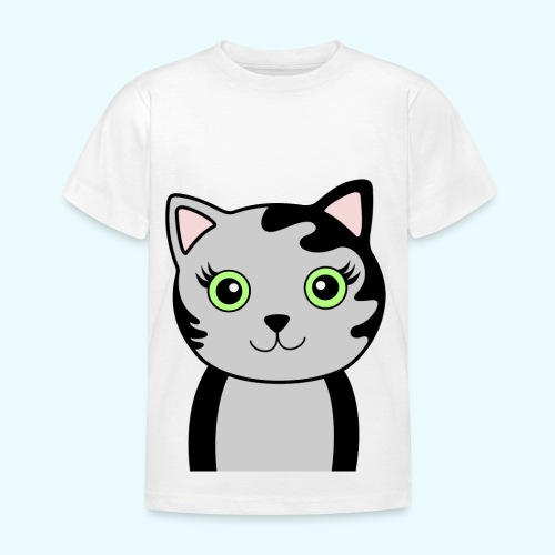 Cat with green eyes 2 - Kids' T-Shirt