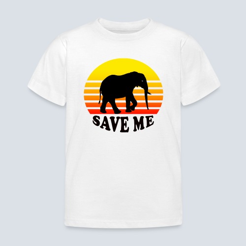 Elefant SAVE ME Schattenriss Sonne - Kinder T-Shirt