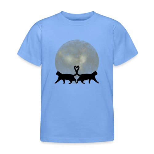 Cats in the moonlight - Kinderen T-shirt