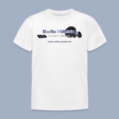 Radio PARALAX Facebook-Logo mit Webadresse - Kinder T-Shirt