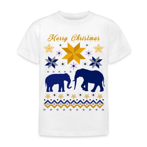 Merry Christmas I Elefanten - Kinder T-Shirt