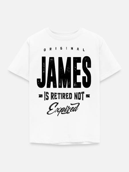 James - Kinder T-Shirt - Weiß