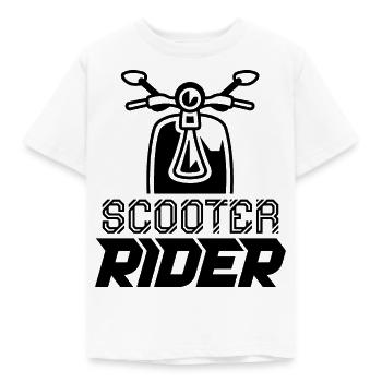 Rollerfahrer Motorroller Moped Mofa - Kinder T-Shirt - Weiß - Vorne - AI Model Kid Male (0cm)