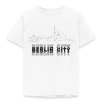 Berlin City Hauptstadt - Kinder T-Shirt - Weiß - Vorne - AI Model Kid Male (0cm)