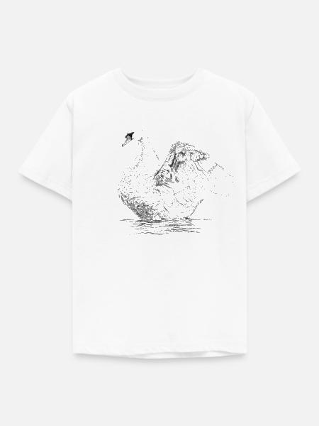 Schwan - Kinder T-Shirt - Weiß