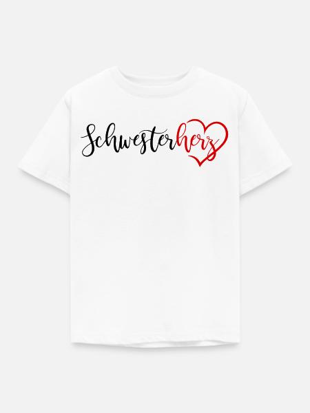 Schwesterherz - Kinder T-Shirt - Weiß