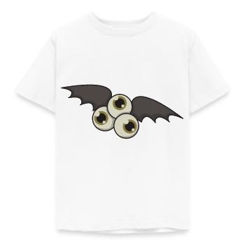 Fledermaus Ungeheuer Halloween Geschenk Augen - Kinder T-Shirt - Weiß - Vorne - AI Model Kid Male (0cm)