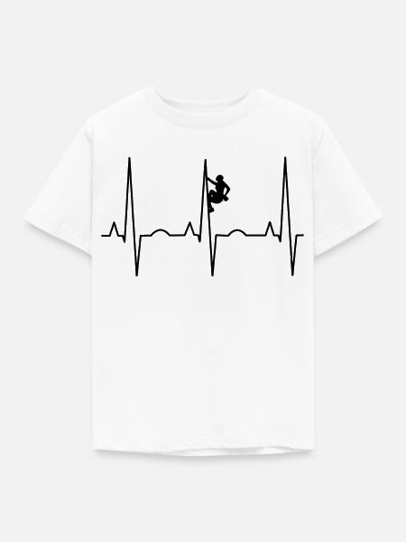 Klettern Bergsteiger - Kinder T-Shirt - Weiß