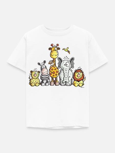 Das Safari Team - Kinder T-Shirt - Weiß