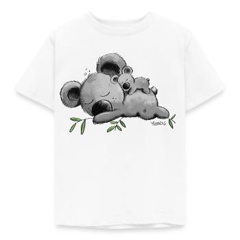Koala mit Baby - Kinder T-Shirt - Weiß - Vorne - AI Model Kid Male (0cm)