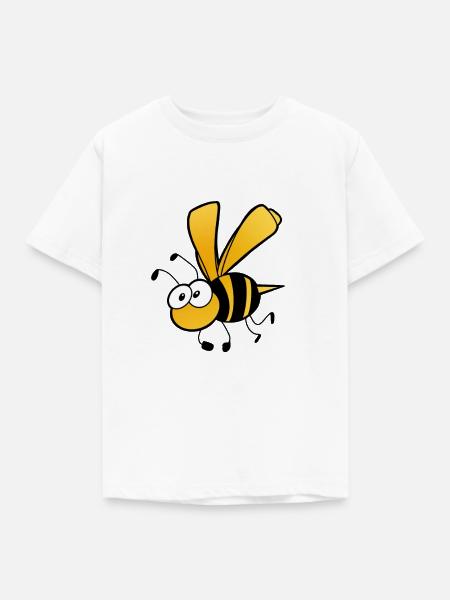 Biene Wespe Imker Lustig Geschenk - Kinder T-Shirt - Weiß