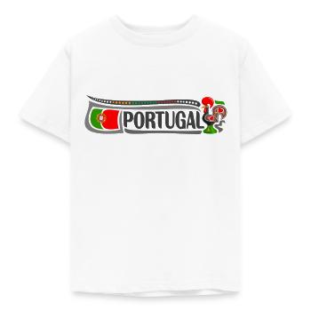 Portugal Travel Souvenir Landmark Portugiesische Flagge - Kinder T-Shirt - Weiß - Vorne - AI Model Kid Male (0cm)