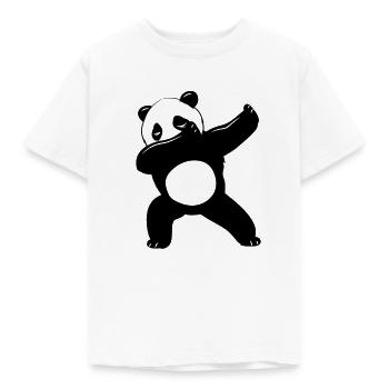Funny Black And White Cute Panda Bear Dance Dab - Kids' T-Shirt - white - Front - AI Model Kid Male (0cm)