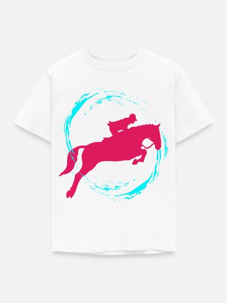 Reiten - Kinder T-Shirt - Weiß