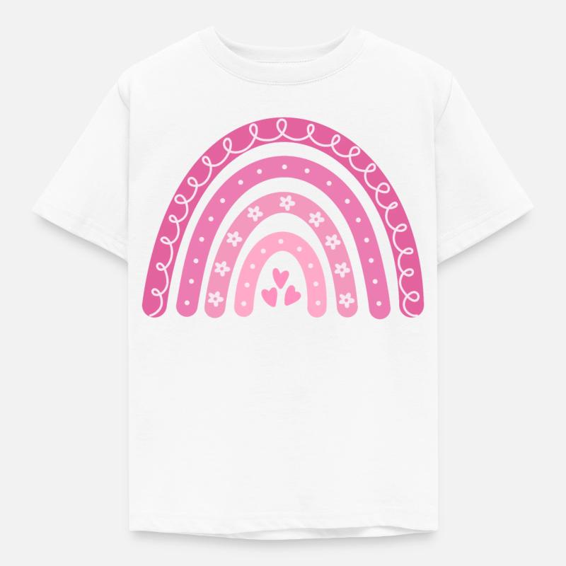 Boho Regenbogen rosa Große Schwester - Kinder T-Shirt - Weiß