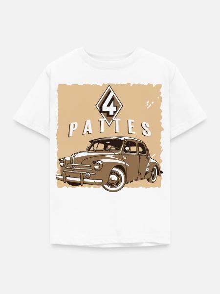 4 BEINE - Kinder T-Shirt - Weiß