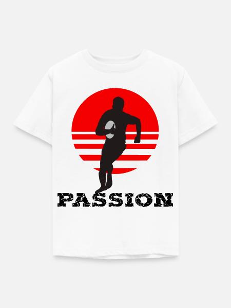 Rugby - Kinder T-Shirt - Weiß