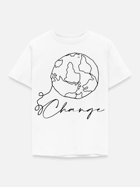 World - Kinder T-Shirt - Weiß