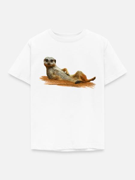 Erdmännchen - Kinder T-Shirt - Weiß