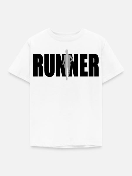 Runner - Kinder T-Shirt - Weiß